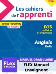 Les cahiers de l’apprenti Anglais BTS et CFA (2024) - Pochette - FLEX manuel numérique granulaire enseignant