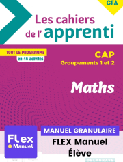 Les cahiers de l’apprenti Maths CAP - Groupements 1 et 2 - CFA (2024) - Cahier - FLEX manuel numérique granulaire élève