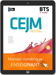 Culture économique, juridique et managériale (CEJM) 1re année BTS (2020) - Pochette - Manuel numérique enseignant