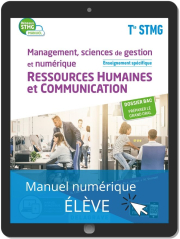 Management, Sciences de gestion et numérique - Ressources Humaines et communication enseignement spécifique Tle STMG (2020) - Manuel - Manuel numérique élève