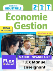 Économie-Gestion 2de, 1re, Tle Bacs Pros Industriels (2022) - Pochette - FLEX manuel granulaire numérique enseignant