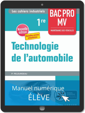 Technologie de l'automobile 1re Bac Pro MV (2020) - Pochette - Manuel numérique élève