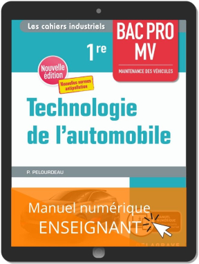 Technologie de l'automobile 1re Bac Pro MV (2020) - Pochette - Manuel numérique enseignant