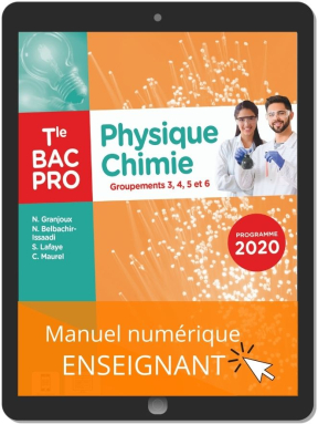 Physique - Chimie Tle Bac Pro G3, G4, G5, G6 (2021) - Pochette - Manuel numérique enseignant