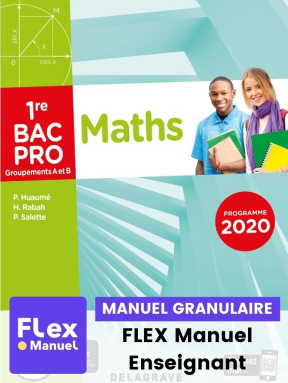 Mathématiques - Groupement A et B - 1re Bac Pro (2020) - Pochette - FLEX manuel numérique granulaire enseignant