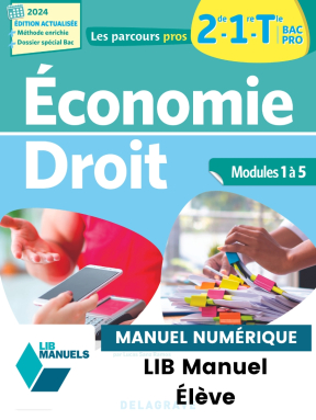 Les Parcours Pros Économie-Droit 2de, 1re, Tle Bac Pro (2024) - LIB Pochette numérique élève