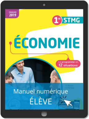 Économie 1re STMG (2019) - Pochette - Manuel numérique élève