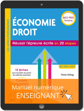 Économie-Droit - Réussir l'épreuve écrite en 20 étapes Bac Pro (2019) - Pochette - Manuel numérique enseignant