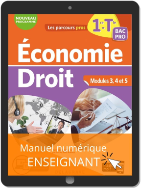 Économie-Droit 1re, Tle Bac Pro (2020) - Pochette - Manuel numérique enseignant
