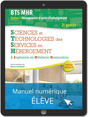 Sciences et Technologies des Services en hébergement 2e année BTS MHR (2020) - Pochette - Manuel numérique élève