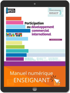 Participation au développement commercial international, BTS Commerce international (2021) - Pochette - Manuel numérique enseignant