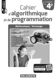 Cahier d'algorithmique et de programmation 4e (2018) - Livre du professeur