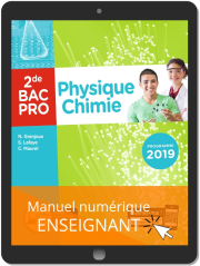 Physique - Chimie 2de Bac Pro (2019) - Pochette - Manuel numérique enseignant