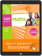 Maths CAP Groupement 1 (2019) - Pochette - Manuel numérique enseignant