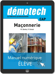 Démotech Maçonnerie CAP (2019) - Référence - Manuel numérique élève