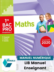 Mathématiques - Groupement C - 1re Bac Pro (Ed. num. 2021) - Pochette - Manuel numérique enseignant