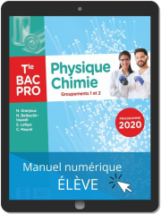Physique - Chimie Tle Bac Pro G1, G2 (2021) - Pochette - Manuel numérique élève