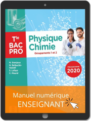 Physique - Chimie Tle Bac Pro G1, G2 (2021) - Pochette - Manuel numérique enseignant