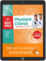 Physique - Chimie Tle Bac Pro G3, G4, G5, G6 (2021) - Pochette - Manuel numérique enseignant