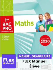 Mathématiques - Groupement A et B - 1re Bac Pro (Ed. num. 2021) - Pochette - FLEX manuel numérique granulaire élève