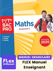 Maths - Groupement C - 1re, Tle Bac Pro (2021) - Pochette - FLEX manuel numérique granulaire enseignant