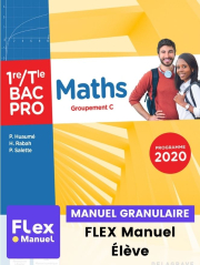 Maths - Groupement C - 1re, Tle Bac Pro (Ed. num. 2021) - Pochette - FLEX manuel numérique granulaire élève