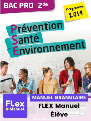 Prévention Santé Environnement (PSE) 2de Bac Pro (Ed. num. 2021) - Pochette - FLEX manuel numérique granulaire élève