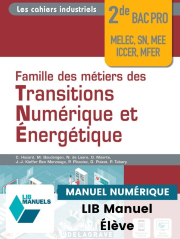 Les cahiers industriels - Famille de métiers des transitions numérique et énergétique 2de Bac Pro (2022) - LIB Pochette numérique élève