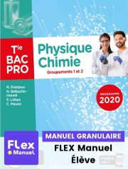 Physique - Chimie Tle Bac Pro G1, G2 (2021) - Pochette - FLEX manuel numérique granulaire élève