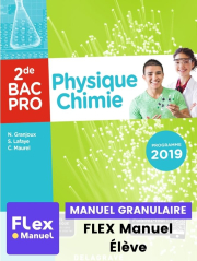 Physique - Chimie 2de Bac Pro (2019) - Pochette - FLEX manuel numérique granulaire élève