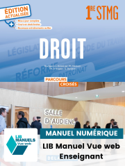 Parcours croisés - Droit 1re STMG (2023) - LIB Manuel numérique enseignant