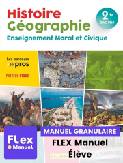Les Parcours Pros - Histoire Géographie EMC 2de Bac Pro (2023) - Pochette - FLEX manuel numérique granulaire élève