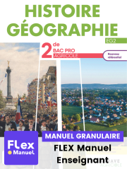 Histoire-Géographie 2de Bac Pro agricole (2023) - Pochette - FLEX manuel numérique granulaire enseignant