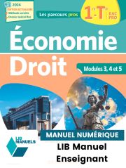 Les Parcours Pros Économie-Droit 1re, Tle Bac Pro (2024) - LIB Pochette numérique enseignant