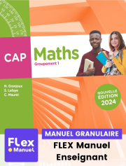 Mathématiques - Groupement 1 - CAP (2024) - Pochette - FLEX manuel numérique granulaire enseignant