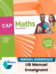 Mathématiques - Groupement 1 - CAP (2024) - LIB Pochette numérique enseignant