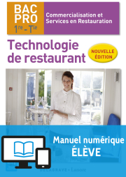 Technologie de restaurant 1re, Tle Bac Pro CSR (2017) - Pochette - Manuel numérique élève