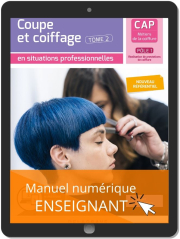En situations professionnelles Coupe et coiffage - Pôle 1 T2 - CAP Métiers de la coiffure (2020) - Pochette - Manuel numérique enseignant