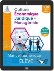 Culture économique, juridique et managériale (CEJM) 1re année BTS (2020) - Pochette - Manuel numérique élève