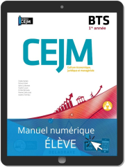 Culture économique, juridique et managériale (CEJM) 1re année BTS (2020) - Pochette - Manuel numérique élève