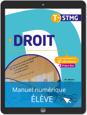 Droit Tle STMG (2020) - Pochette - Manuel numérique élève