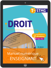 Droit Tle STMG (2020) - Pochette - Manuel numérique enseignant