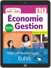 Économie-Gestion 1re, Tle Bac Pro ASSP et AEPA (2020) - Pochette - Manuel numérique élève