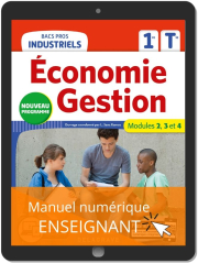 Économie-Gestion 1re, Tle Bacs Pros Industriels (2020) - Pochette - Manuel numérique enseignant