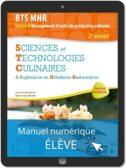 Sciences et Technologies Culinaires (STC) 2e année BTS MHR (2020) - Pochette - Manuel numérique élève