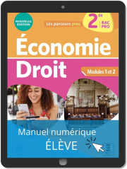 Économie-Droit 2de Bac Pro (2021) - Pochette - Manuel numérique élève