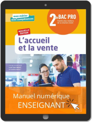 L’accueil et la vente 2de Bac Pro Métiers de la relation client (2021) - Pochette - Manuel numérique enseignant