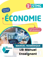 Économie 1re STMG (2021) - Pochette - Manuel numérique enseignant