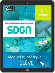Sciences de gestion et numérique 1re STMG (2021) - Pochette - Manuel numérique élève