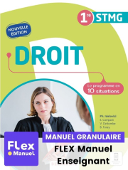 Droit 1re STMG (2021) - Pochette - FLEX manuel numérique granulaire enseignant
